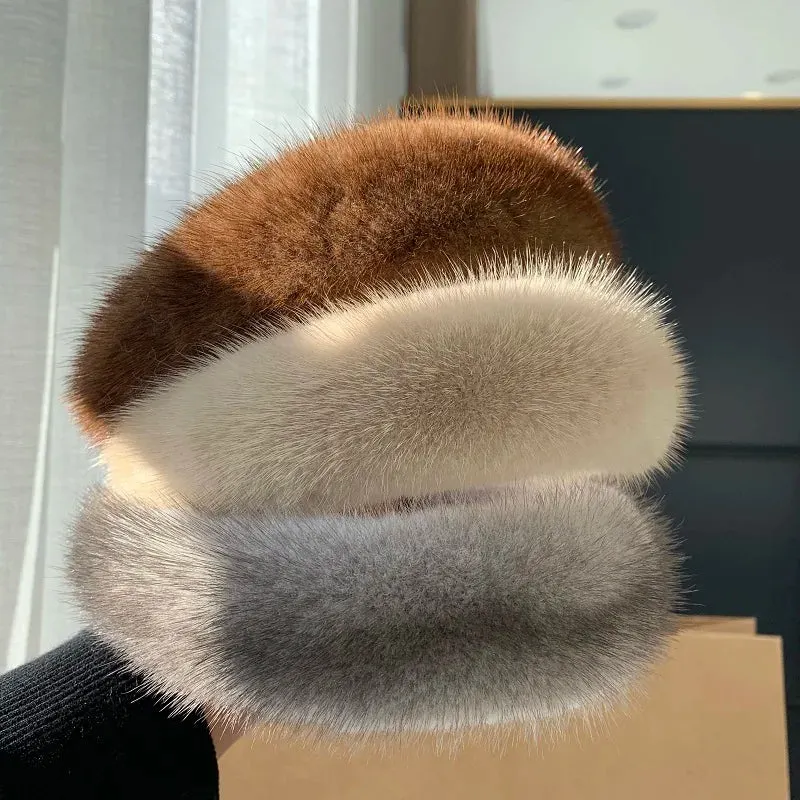 Women's Faux Fur Headband &ndash; Plush Winter Ear Warmer Accessory &ndash; view 2