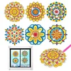 6 PCS Gem Art DIY Craft Kits Mandala Diamond Painting Window Stickers Kit