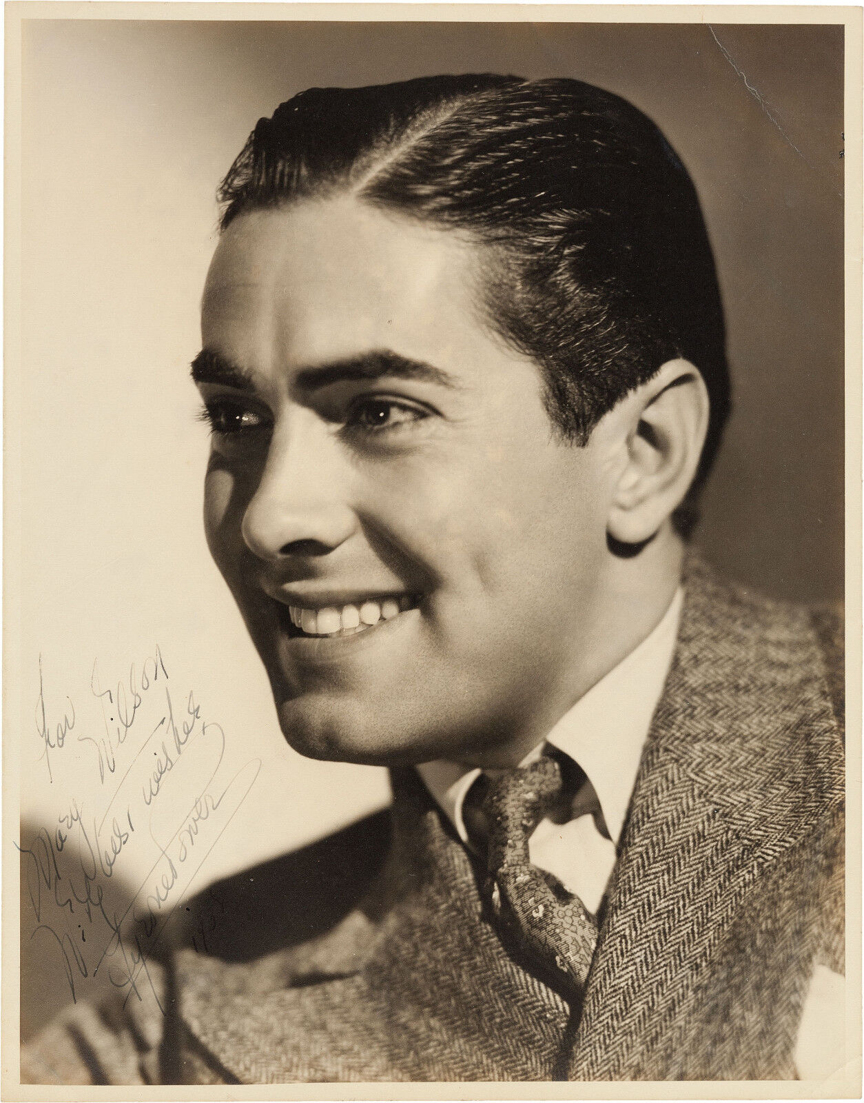 TYRONE POWER Signed Photo Poster paintinggraph - Film Star Actor - preprint