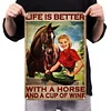 Girl And Horse - Vintage Metal Signs - 20*30cm/30*40cm - Western