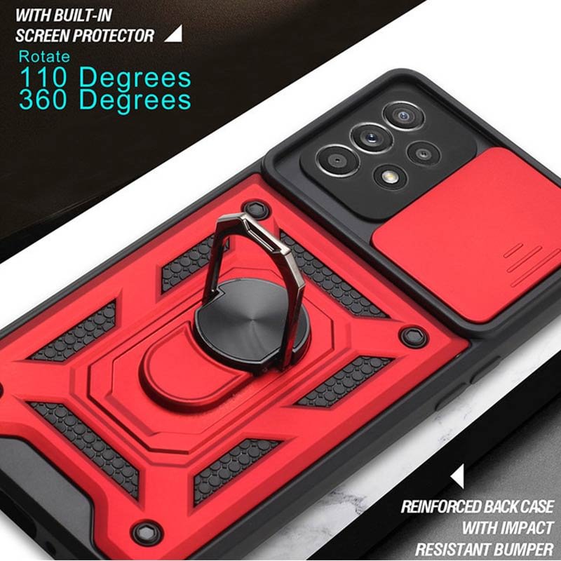 Slide Camera Lens Protector Phone Case for Samsung Galaxy