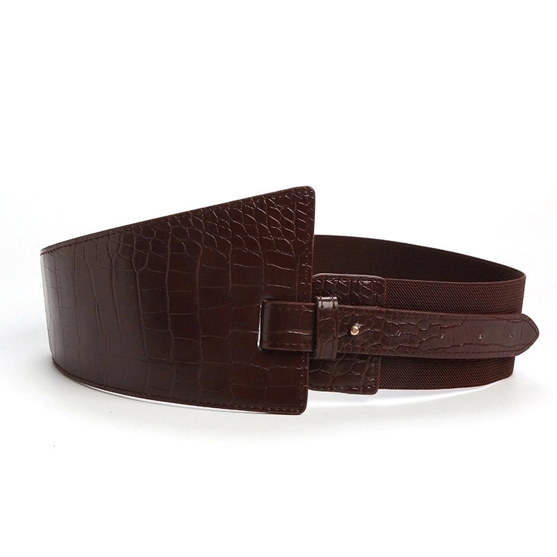 Retro Crocodile Pu Leather Belt Buckle Women’s Leather Belts 1 Piece