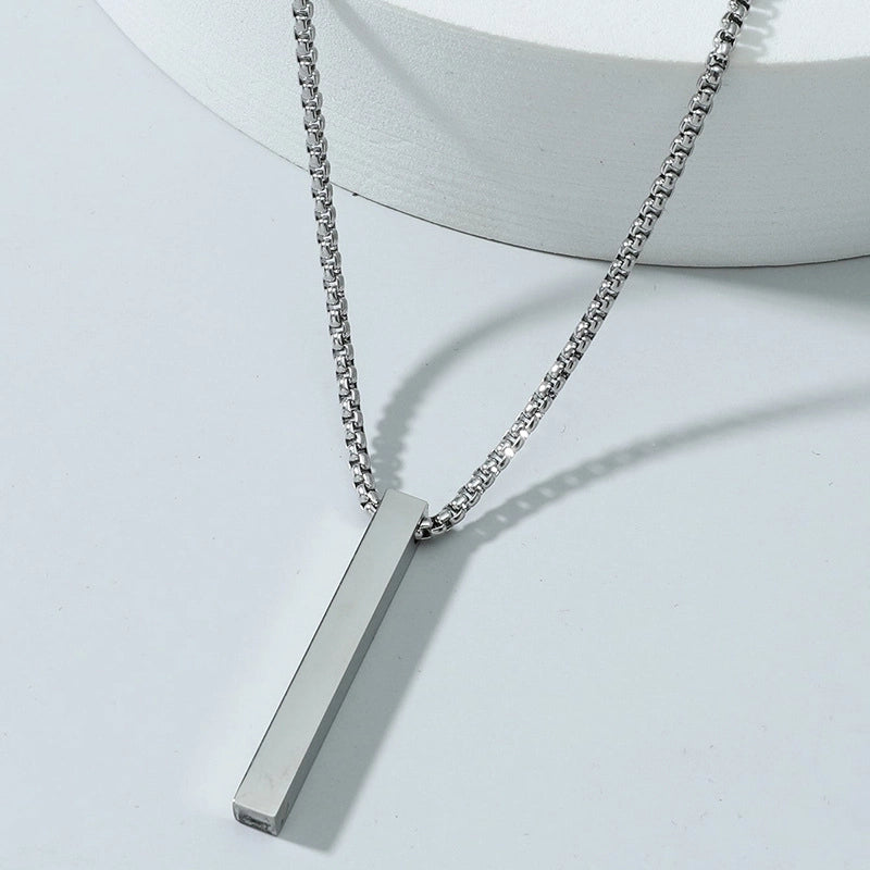 Minimalist Geometric Stainless Steel Titanium Steel Plating Men's Pendant Necklace