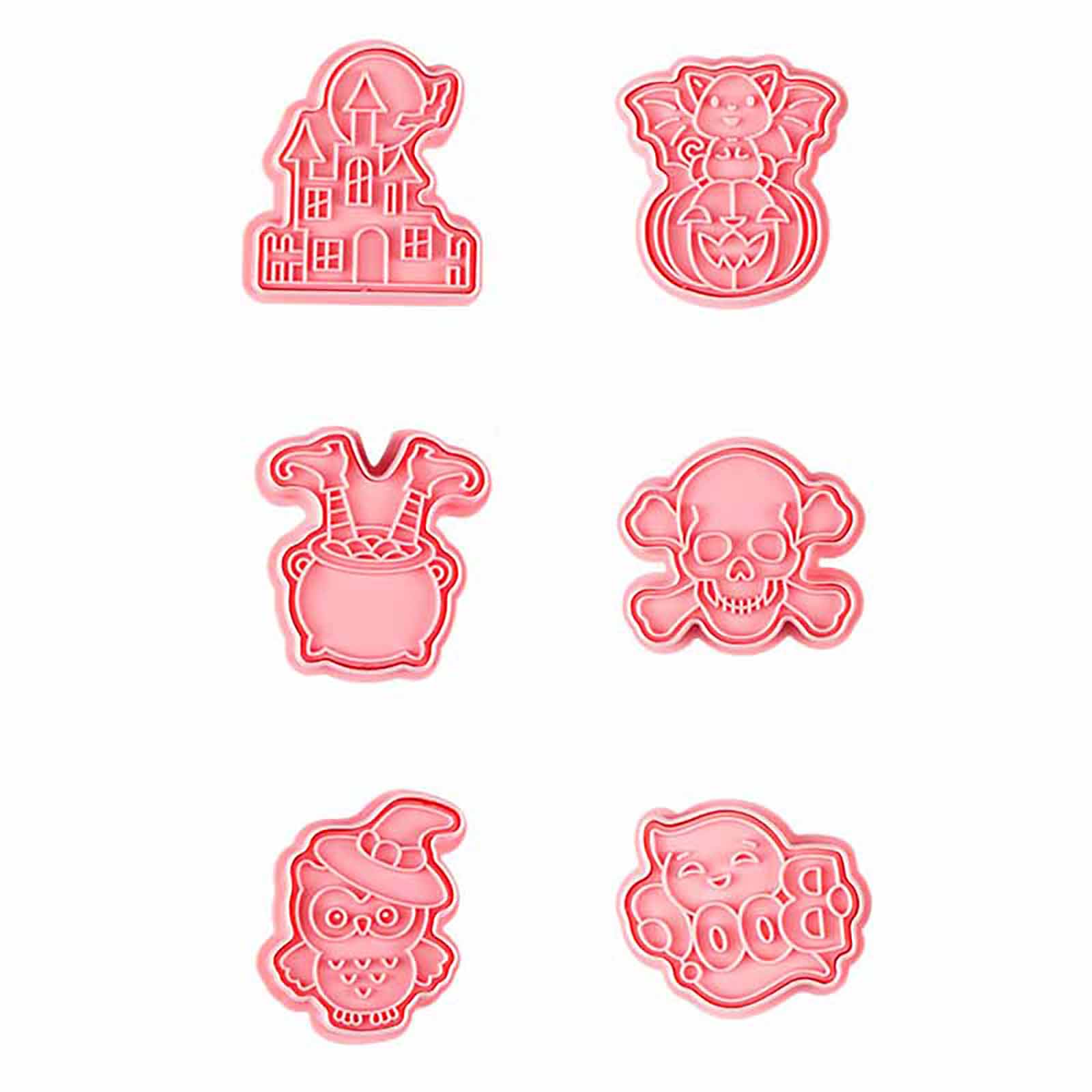 

Halloween Cookie Mold Stamps 3D Cookie Cutter Set for Cake Baking DIY, 501 Original