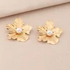 Statement Exaggerated Gold Flower Earrings