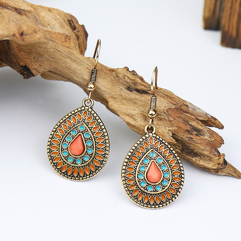 Women's Bohemian Exotic Water Drop Flower Earrings