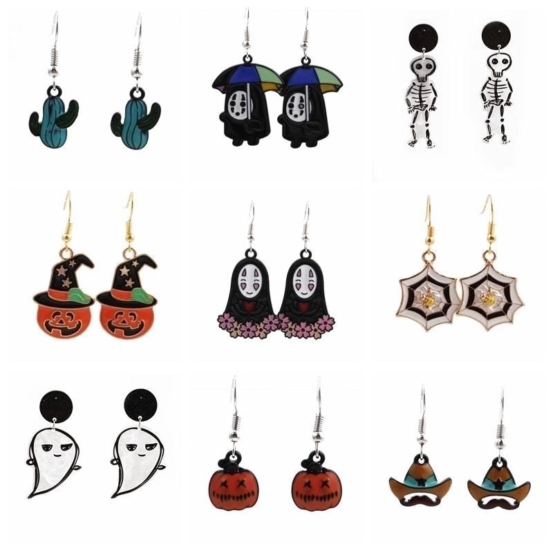 Halloween Ghost Skull Pumpkin Earrings