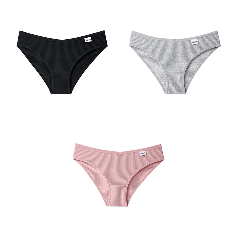 3pcs Women Panties Cotton Underwear For Woman Briefs Female Panties Cotton Lady Lingerie Intimates Women's Underwear BANNIROU
