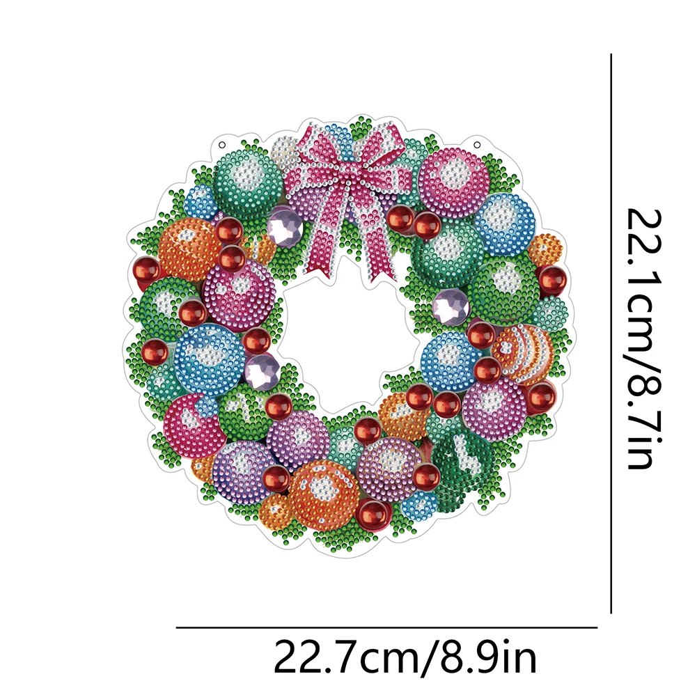 DIY Flower Wreath Acrylic Special Shaped Diamond Painting Wall Decor Wreath