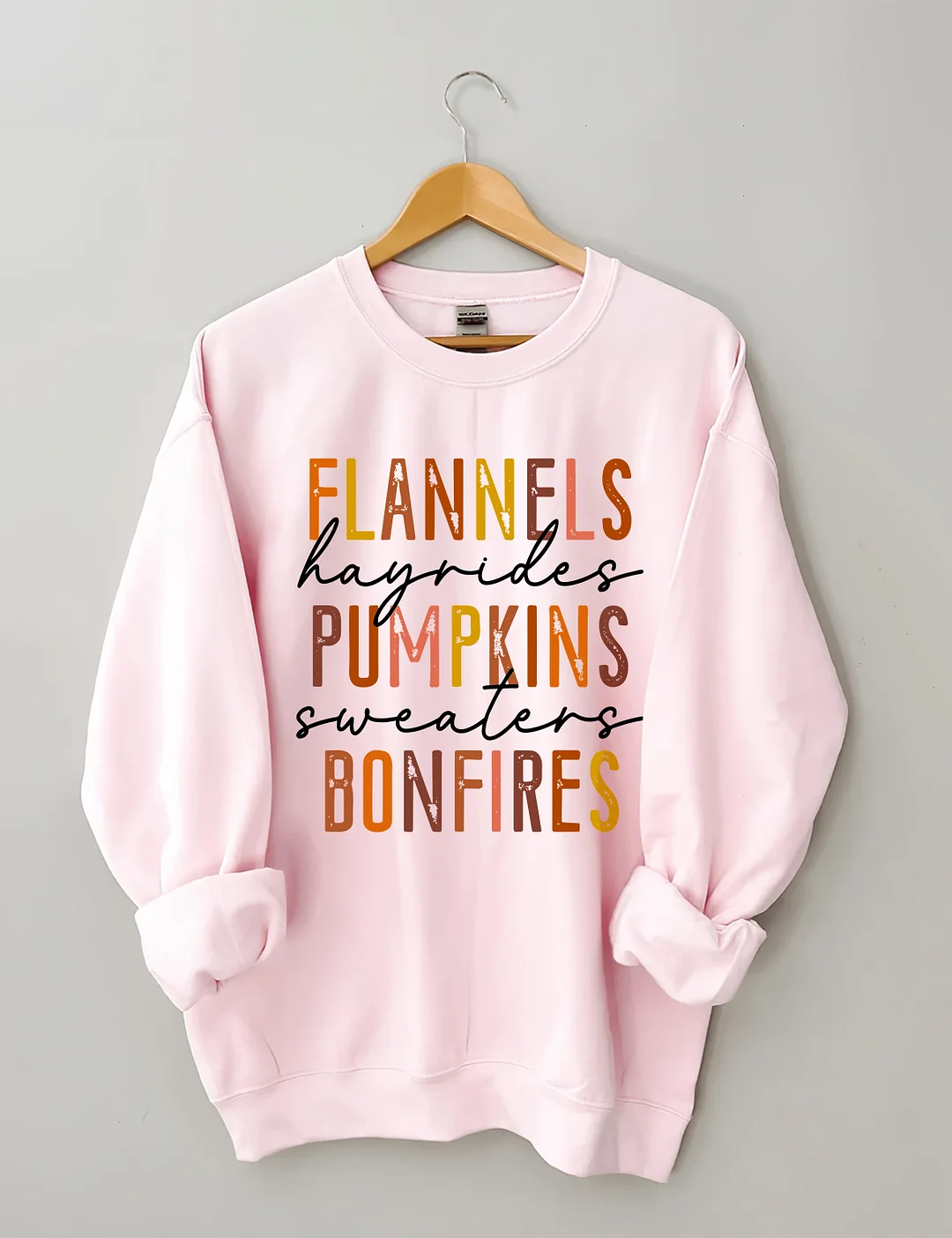 Flannels Hayrides Pumpkins Sweatshirt