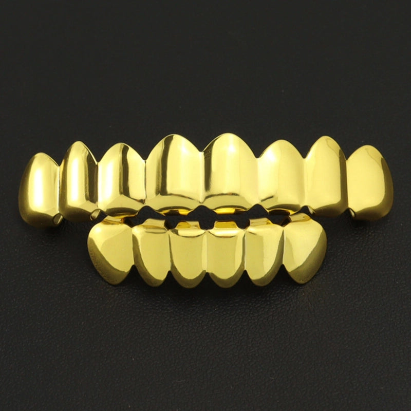 Hip-Hop Solid Color Copper Unisex Tooth Socket Punk Rings