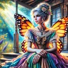 Diamond Painting-DIY Full Round Drill Garden Butterfly Fairy