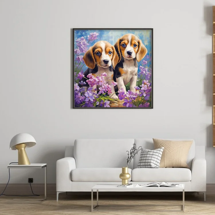 JingLei』Dog - 11CT Stamped Cross Stitch(40*40cm)-1231445.07