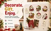 6PCS Santa Claus Series DIY Pearl Diamond Painting Christmas Fridge Magnets, Sparkling Rhinestone Refrigerator Magnet Craft Kit for Home Decor & Gifts