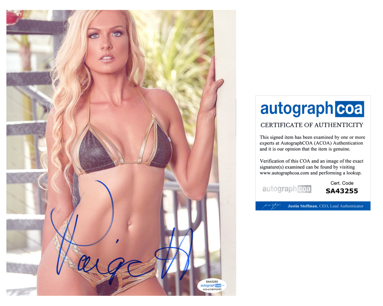 Paige Hudson Signed Autographed 8x10 Photo Poster painting Sexy Model ACOA COA