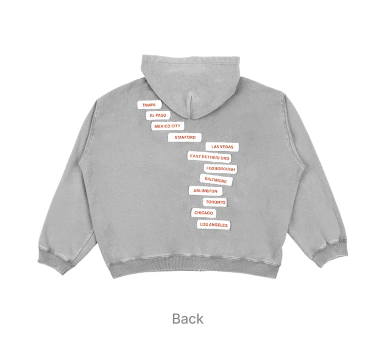 BTS Arirang World Tour US Exclusive Zip-up Hoodie (Gray)