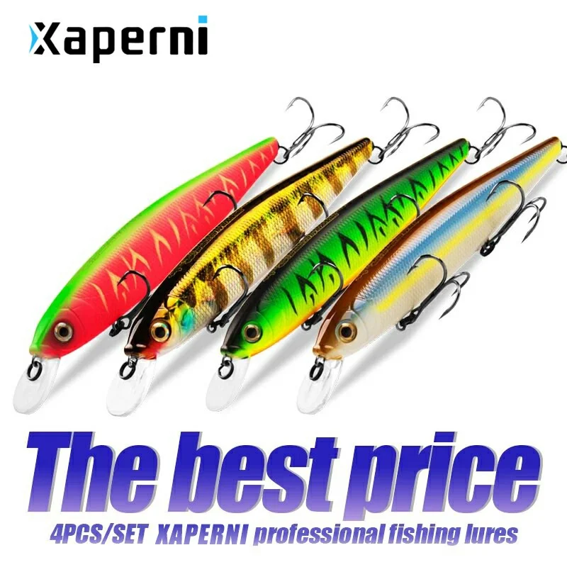 Xaperni Hot sales 4pcs/set 130mm 25g SP Tungsten ball fishing lures minnow quality professional baits hot model crankbaits