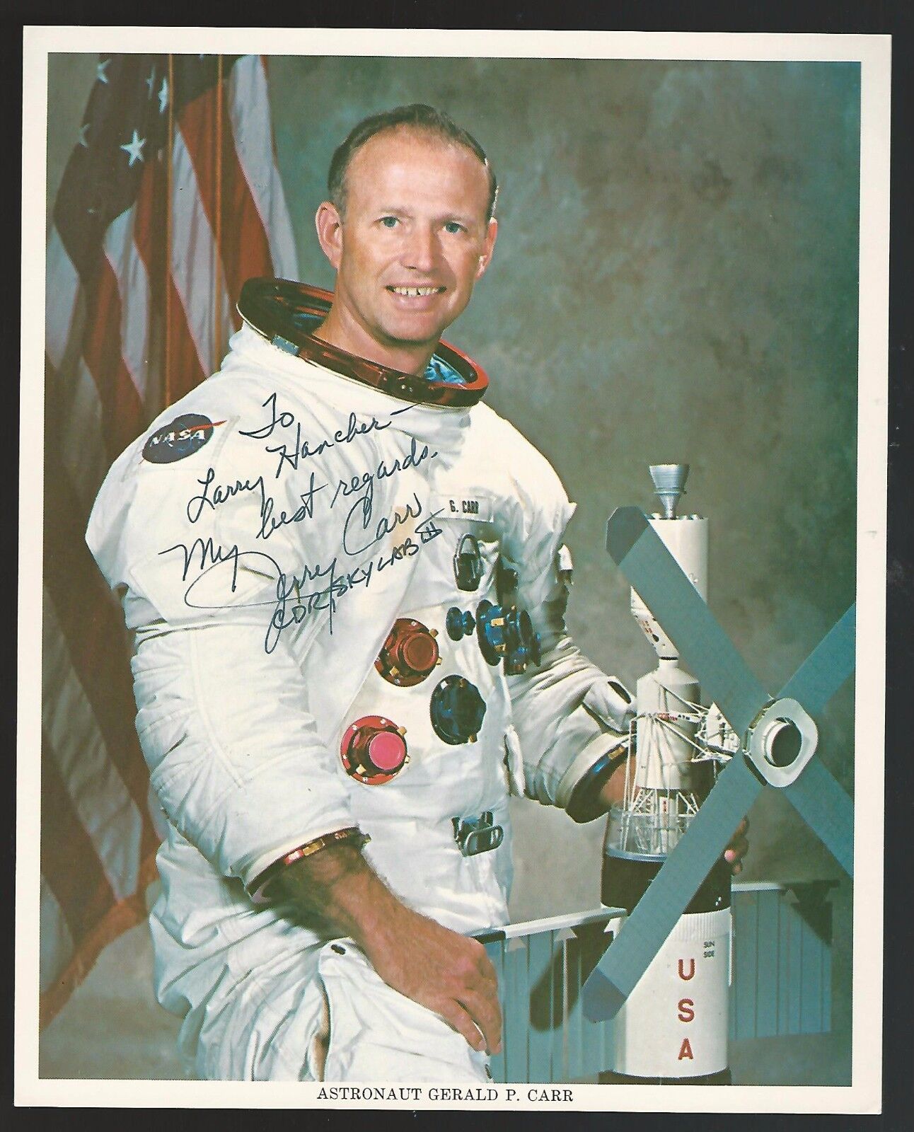 Gerald P. Carr Hand Signed Autographed 8x10 Photo Poster painting NASA Astronaut Auto