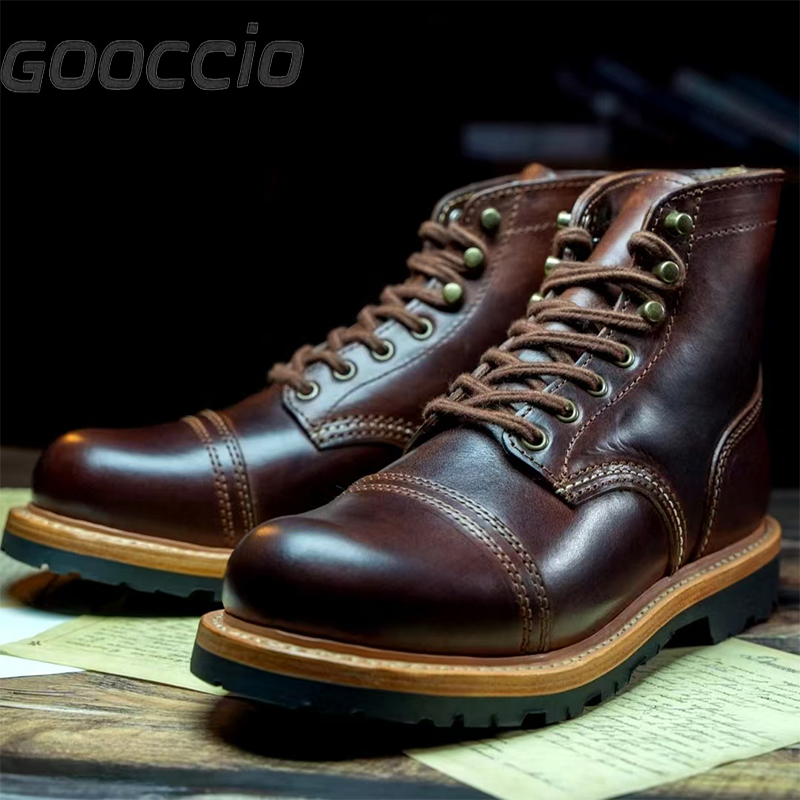 SB184  Tochigi Cowhide 8111 Work Boots For Men  GOOCCIO   