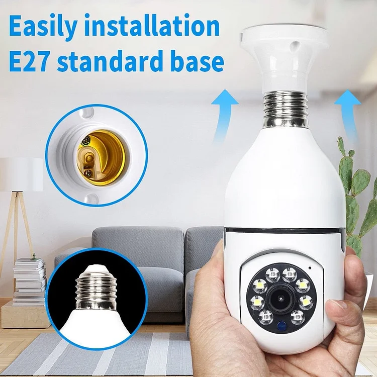 Wireless Wifi Light Bulb Camera Security Camera
