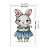 Rabbit And Calla Lily-14CT Stamped Cross Stitch 15*27cm/5.91*10.63in