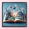 Castle In Book-11CT Stamped Cross Stitch 50*50cm/19.69*19.69in tapestrymarket