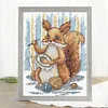 (Multi Style)Butterfly-Partial Embroidery 2 Strands 14CT Stamped Cross Stitch-45*35CM