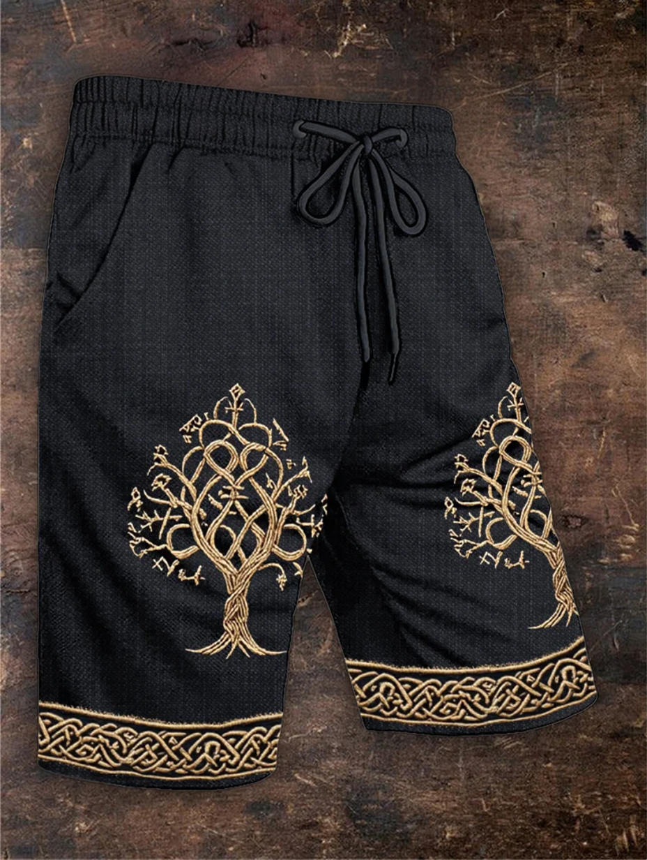 Men's Viking Life Tree Rune Graphics Sports Shorts / Rvogue / Rvogue