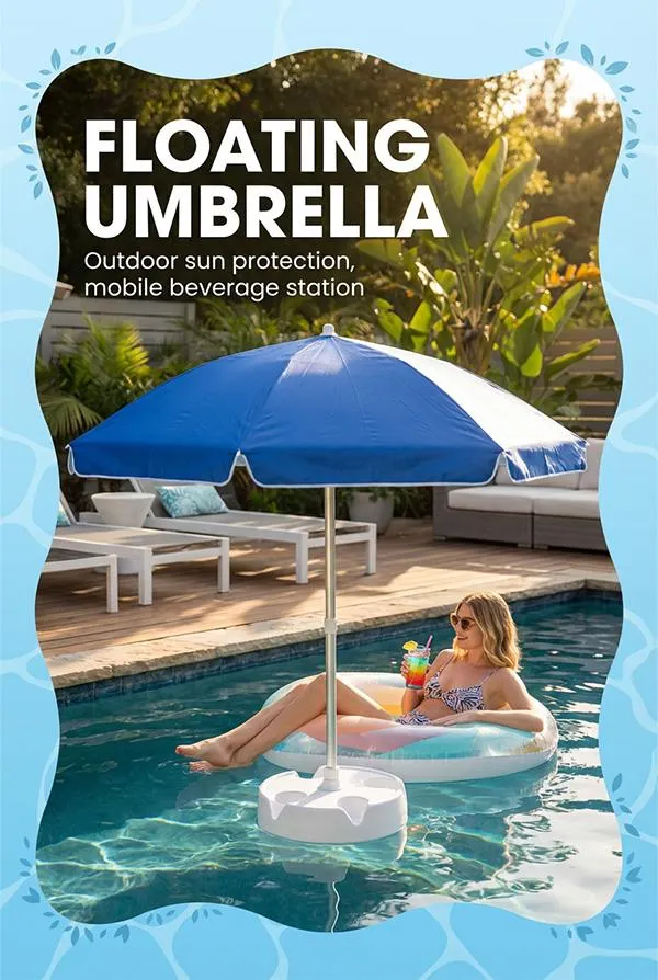 Floating Pool Umbrella with Bar and Base, Portable Pool Bar Table Umbrellas with Cup Holder & Phone Stand, Floating Poolside Shade, Included Easy Carry Bag, for Inside of Pool, Swimming Area, Lake House, Beach, Summervibes, DealsForYouDays Floating Pool Umbrella with Bar and Base, Portable Pool Bar Table Umbrellas with Cup Holder & Phone Stand, Floating Poolside Shade, Included Easy Carry Bag, for Inside of Pool, Swimming Area, Lake House, Beach, Summervibes, DealsForYouDays
