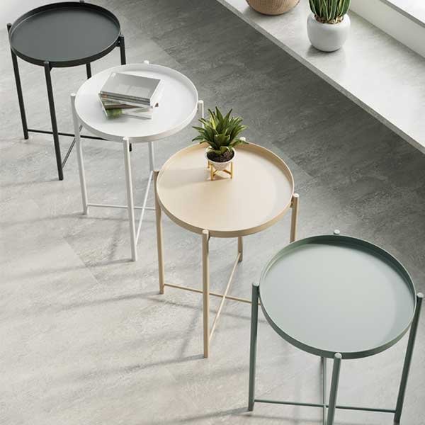 GLVEE Bedside Storage Round Table