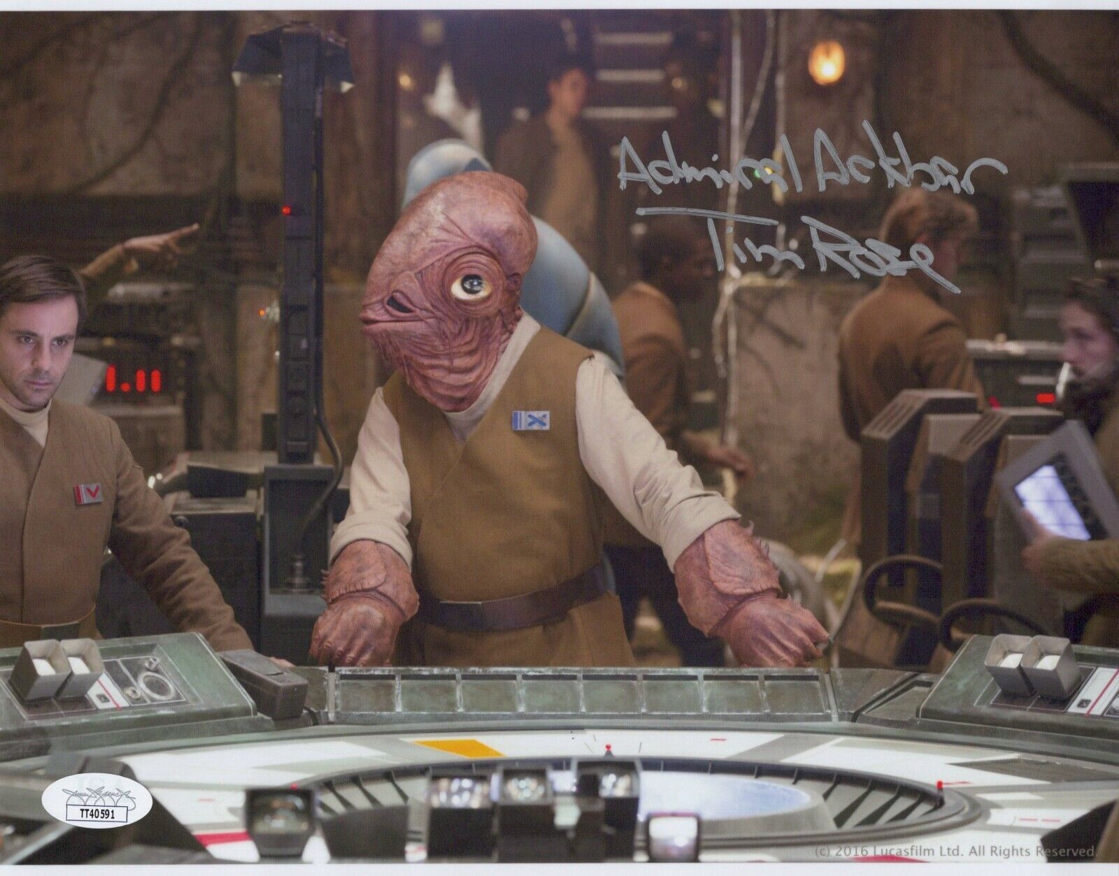 TIM ROSE Signed 8x10 STAR WARS ADMIRAL ACKBAR Photo Poster painting Authentic Autograph JSA COA