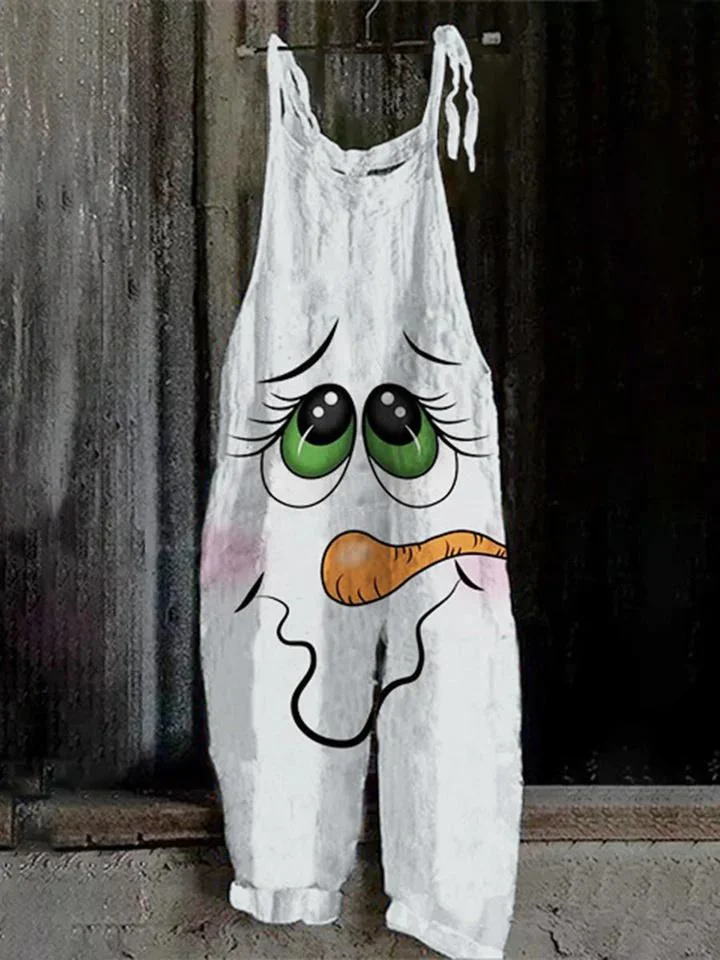 Christmas Carrot Emoticon Jumpsuit