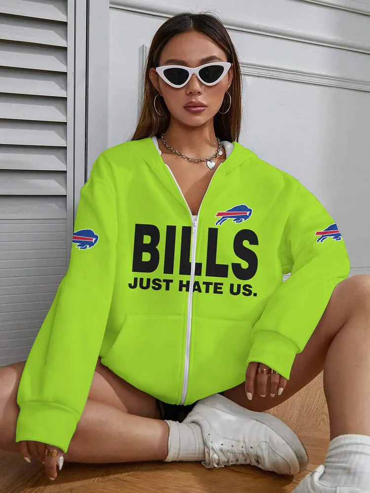 Buffalo Bills Design Limidted 3D   Printed Zipper Pocket Pullover Hoodie