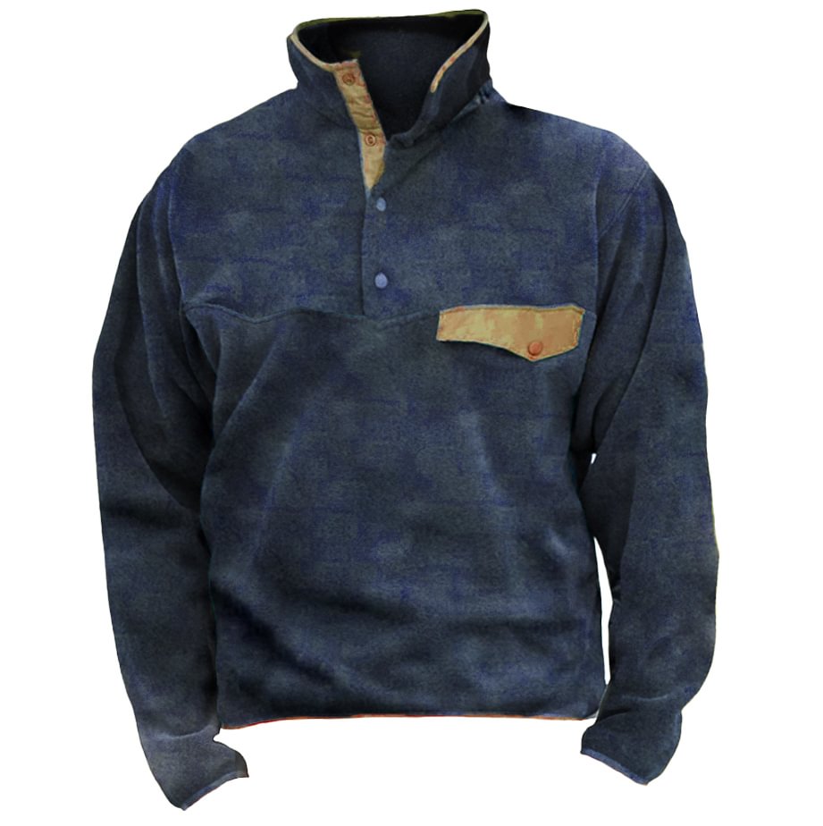 Men's Outdoor Tactical Stitching Lamb Velvet Sweatshirt-Compassnice®