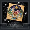 (25x25cm)DIY Pearl Painting Xmas Framed Handmade Pearl Material Art Kit Living Room Decor