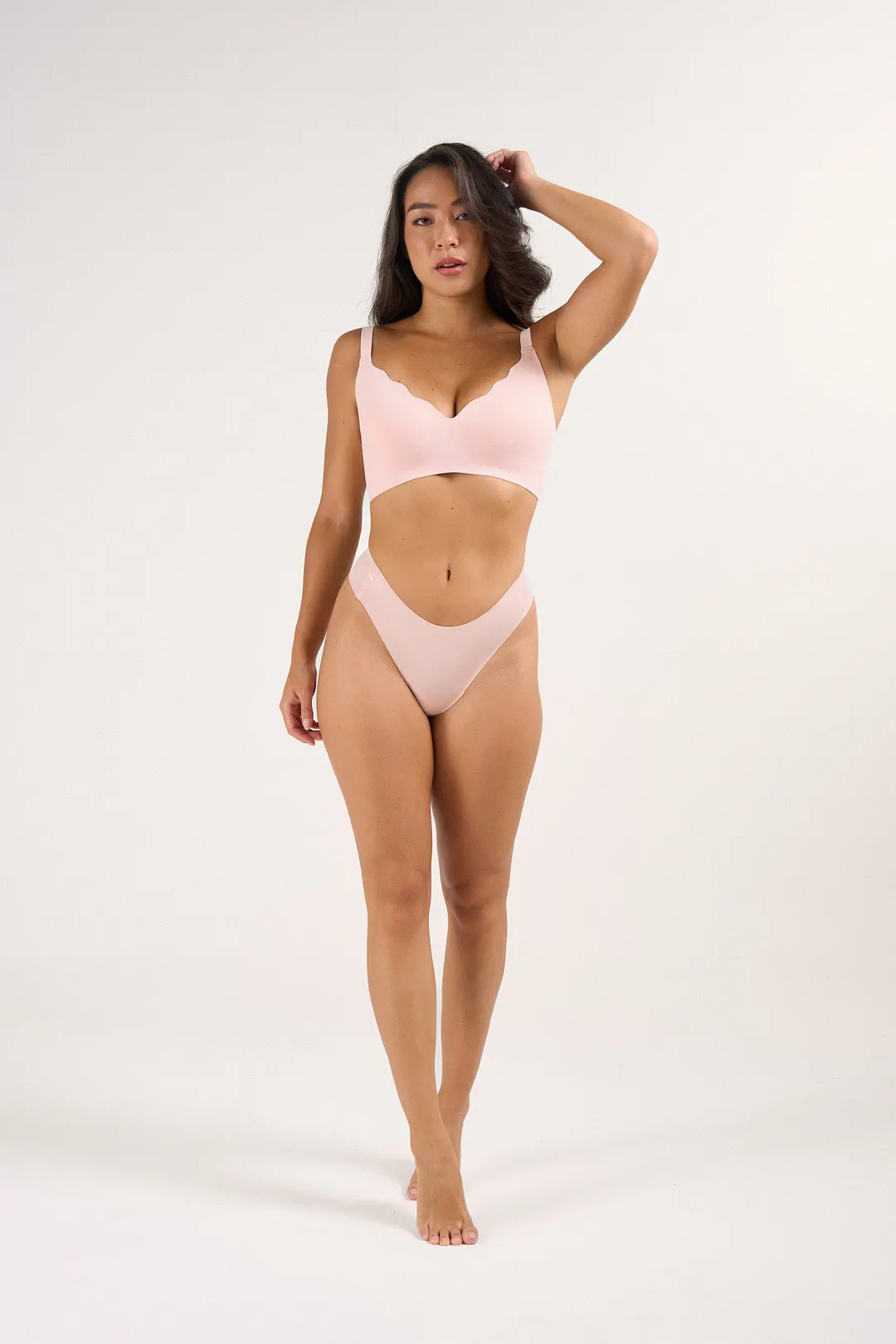 Seamless Scalloped Wireless Jelly Bra