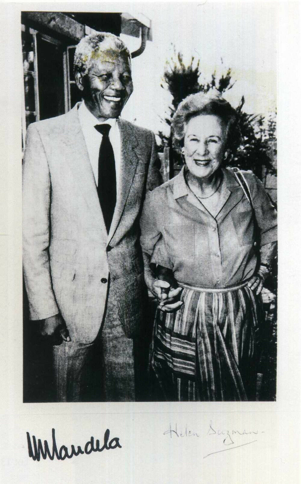 NELSON MANDELA & HELEN SUZMAN Signed Photo Poster paintinggraph - SOUTH AFRICA Leaders reprint