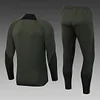 2023/2024 Barcelona Half-Pull Training Suit Army Green Jersey 