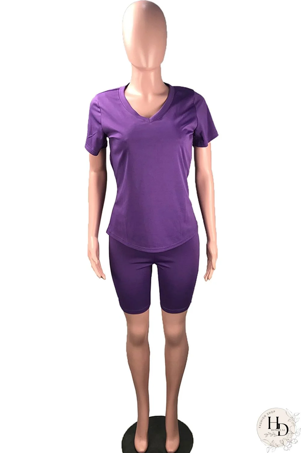 Yellow knit Casual Patchwork Two Piece Suits Solid pencil Short Sleeve