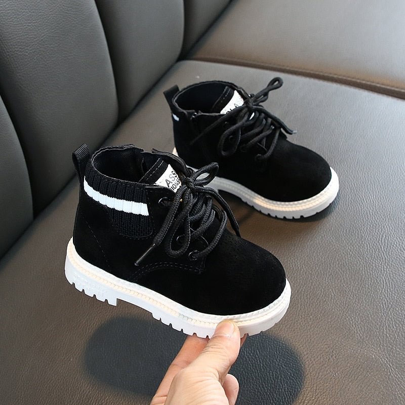 Winter Children Casual Shoes Autumn Martin Boots Boys Shoes Fashion Leather Soft Anti Slip Girls Boots 21-30 Sport Running Shoes