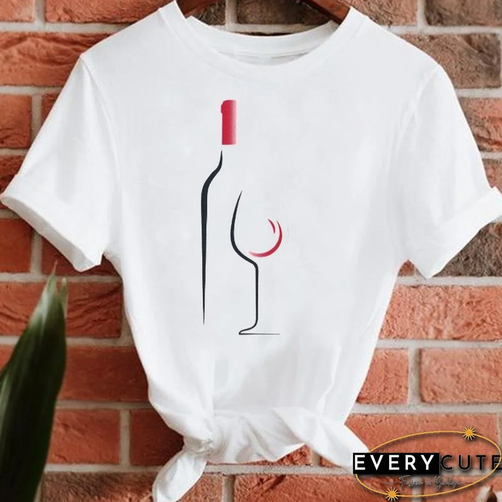 Women Lady Short Sleeve T-Shirts Print Tee Fashion Summer Clothes Female Style New 90S Trend Tshirt Top Graphic T-Shirt