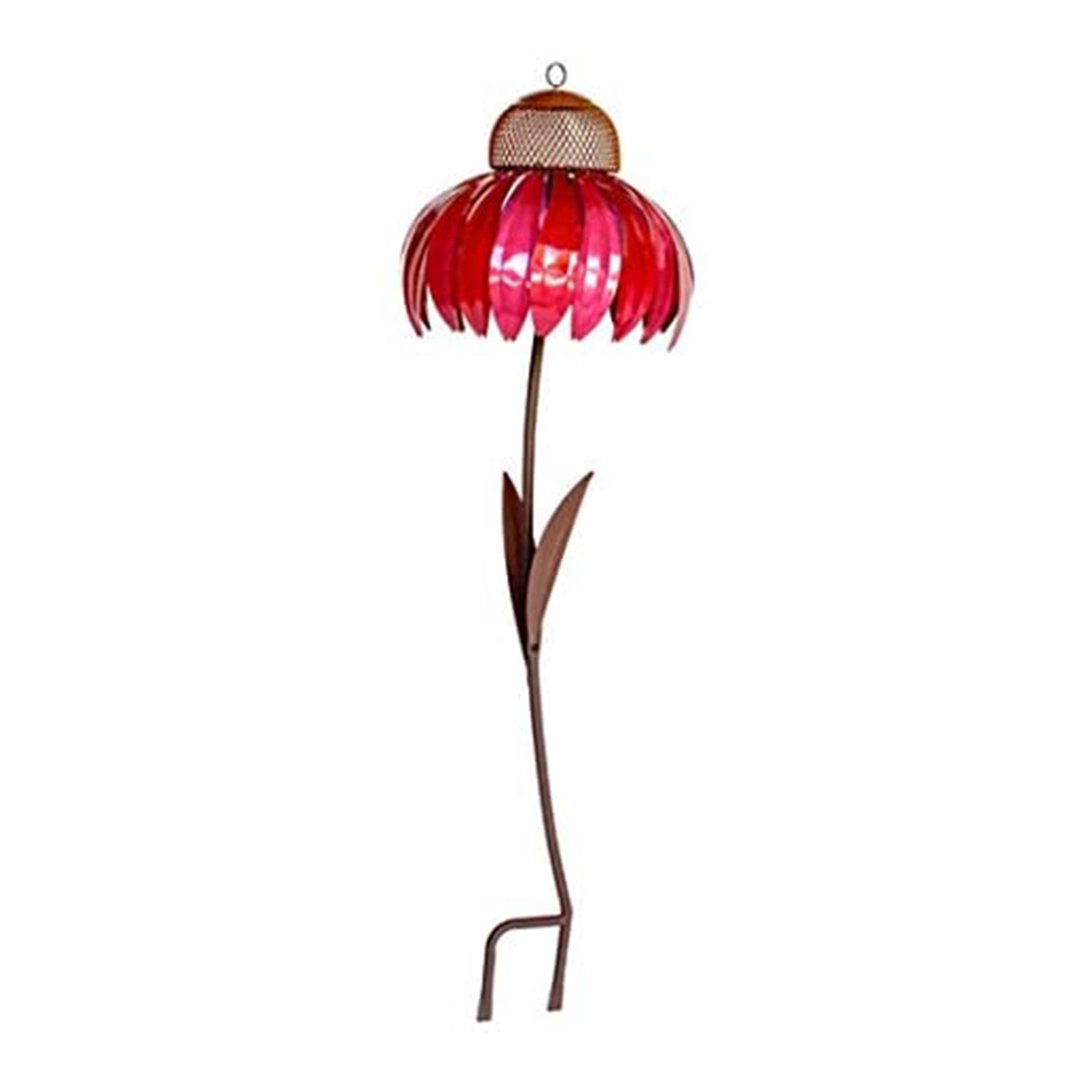 

Metal Flower Shape Bird Feeder Bottle Sensation Pink Coneflower Bird Feeder, 501 Original