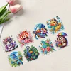 8 PCS Animal - 5D DIY Sticker