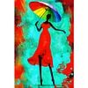 Red Dress Woman 30*40cm(canvas) full round drill diamond painting