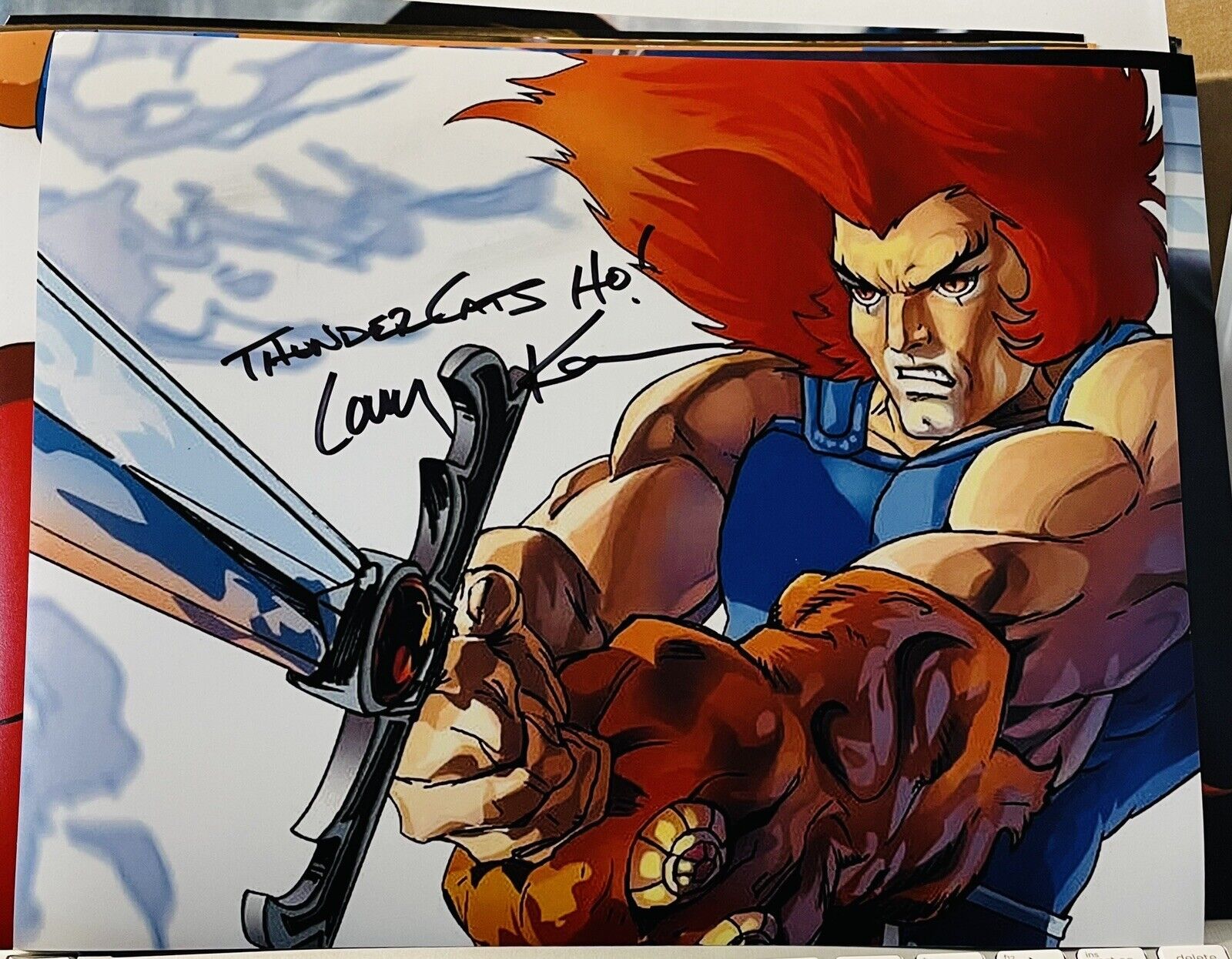 LARRY KENNEY SIGNED 'THUNDERCATS' LION-O 8x10 Photo Poster painting ACTOR BECKETT COA BAS D3