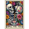 (40*60cm)Skull Drink Tea Tarot - Full Round Drill Diamond Painting