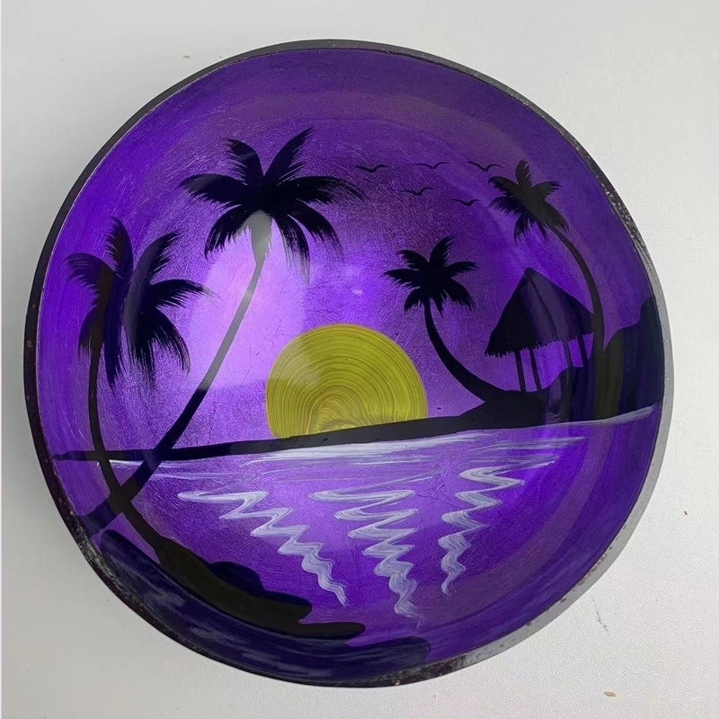 Pastoral Solid Color Coconut Shell Charcoal Shell Tableware 1 Piece