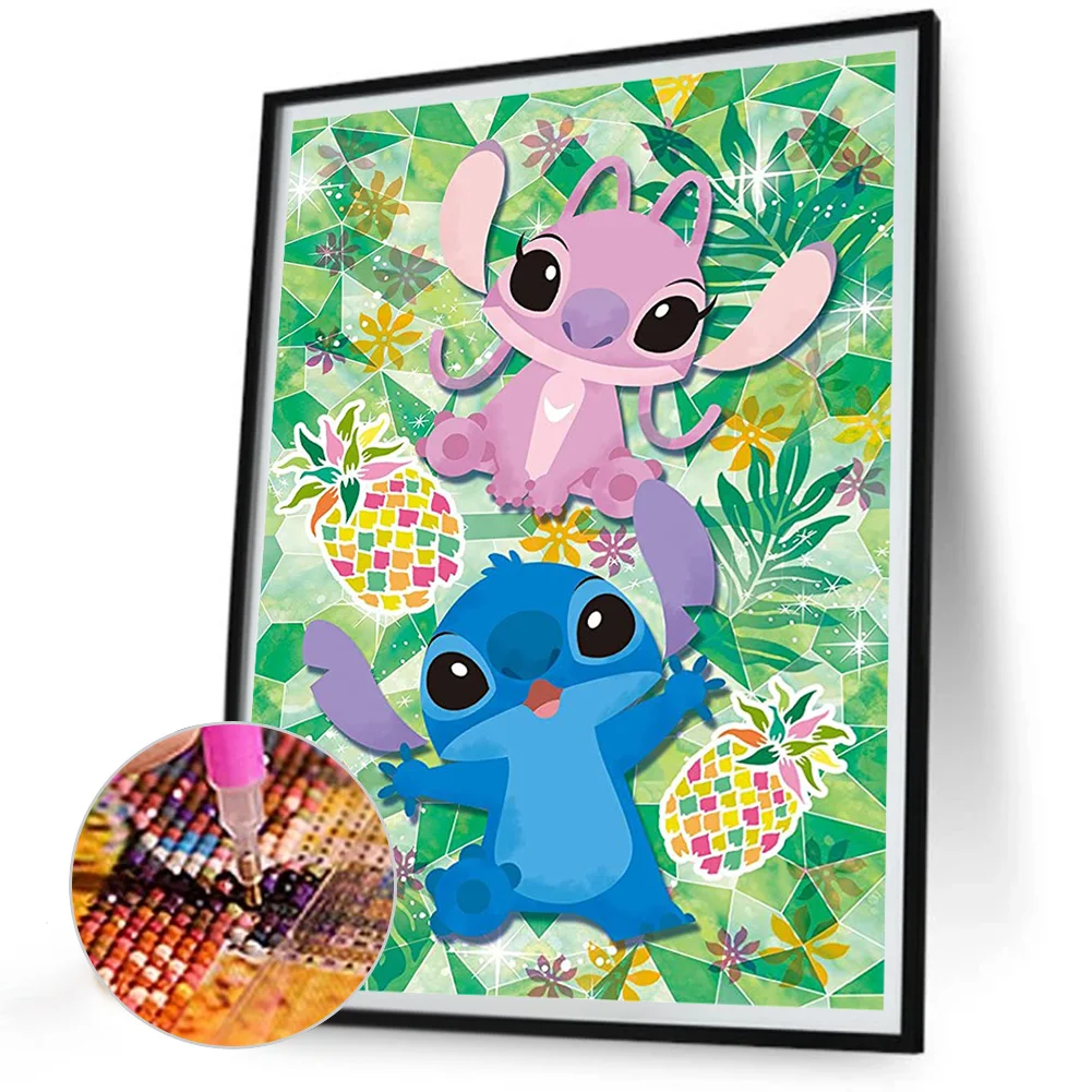 Full Round Diamond Painting 30*40cm - Stitch