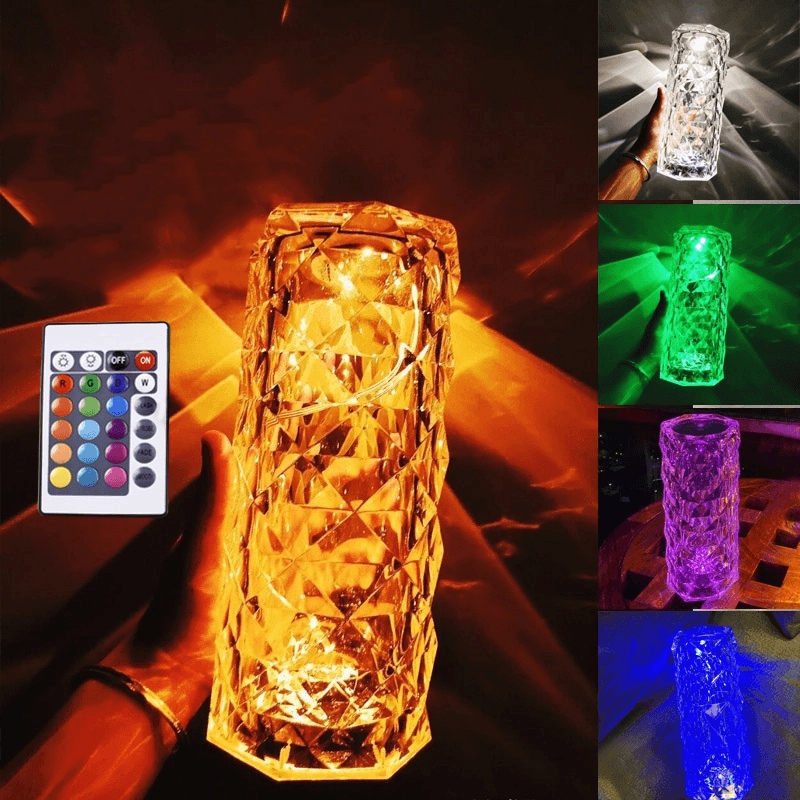 USB Rose Shadow Crystal Lamp