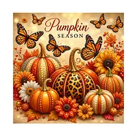Pumpkin Butterfly - Pearls Painting